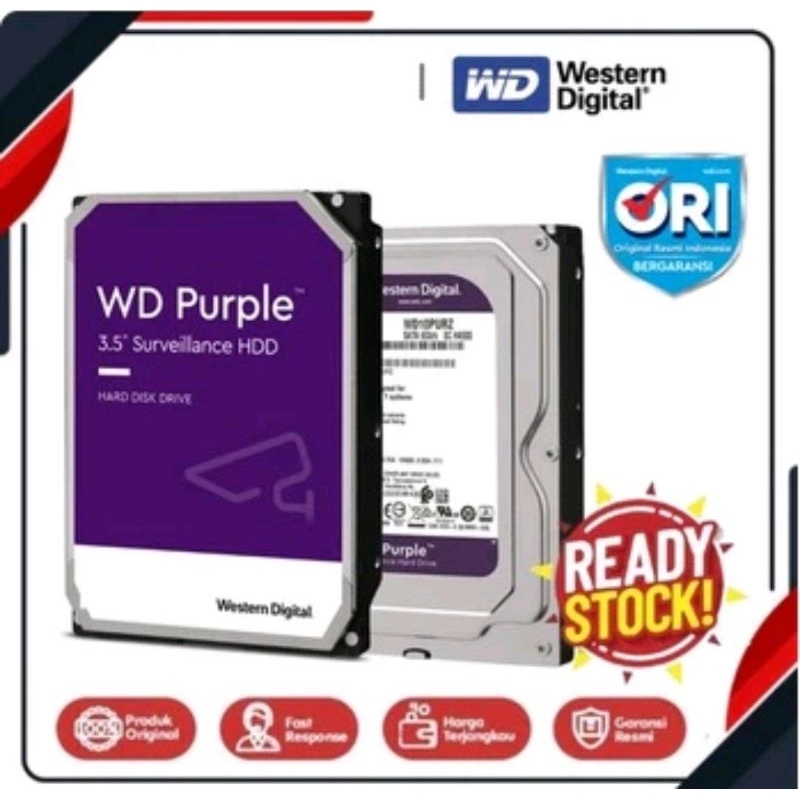 Hardisk WD Purple 1TB sata Ori / Hardisk cctv 1TB WD Purple 1TB Ori