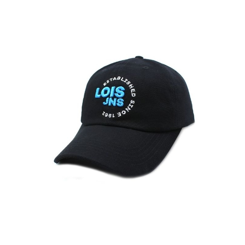 HDM346BL TOPI LOIS ORIGINAL PRIA BASEBALL WARNA HITAM KATUN TWILL