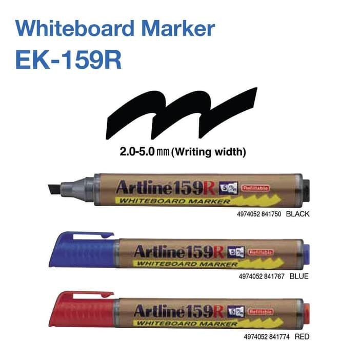 

Artline spidol white board marker reffilable EK 159R