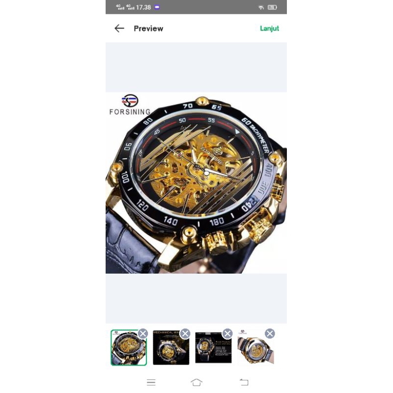 Jam Tangan Winner Forsining Gold Mesin Mekanik Tanpa Baterai Tahan Air