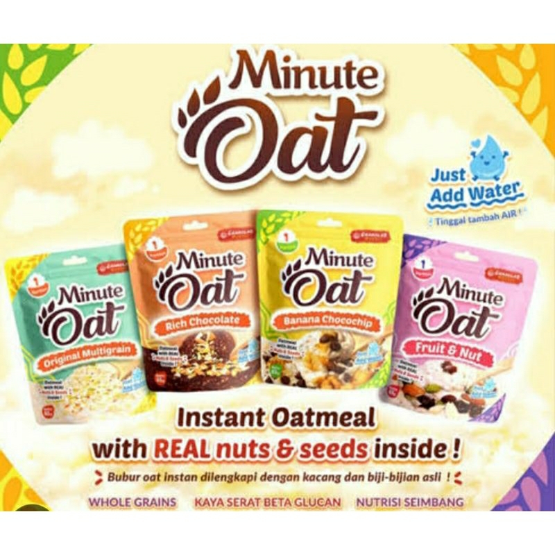 

instant oatmeal granolab minute oat bubur oat instant