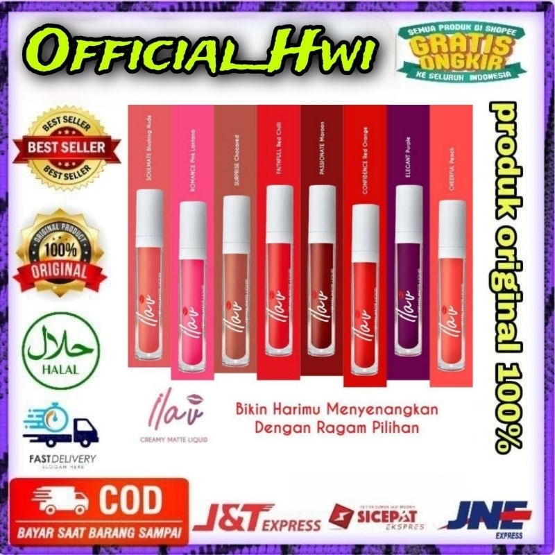 ILAV lipcream / lipstik 8 varian warna asli original HWI