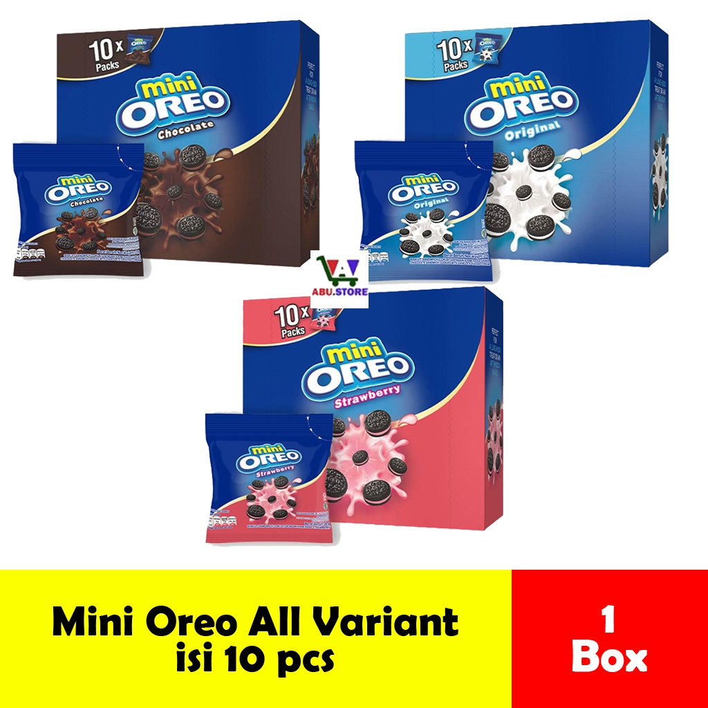 

Mini Oreo kemasan Box rasa Original / Chocolate / Strawberry isi 10 sachet atau pcs