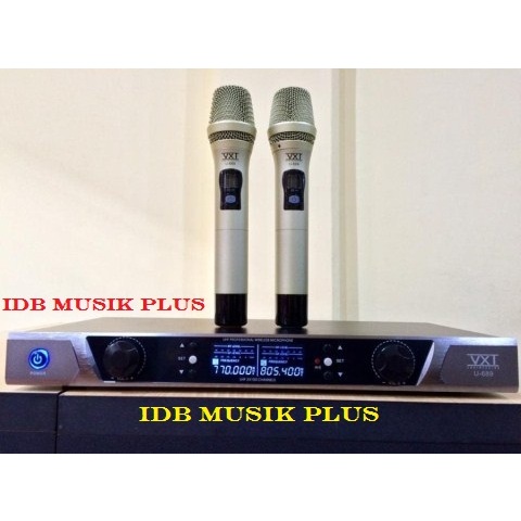 Mic Wireless VXT U689 U 689 Dual Handheld