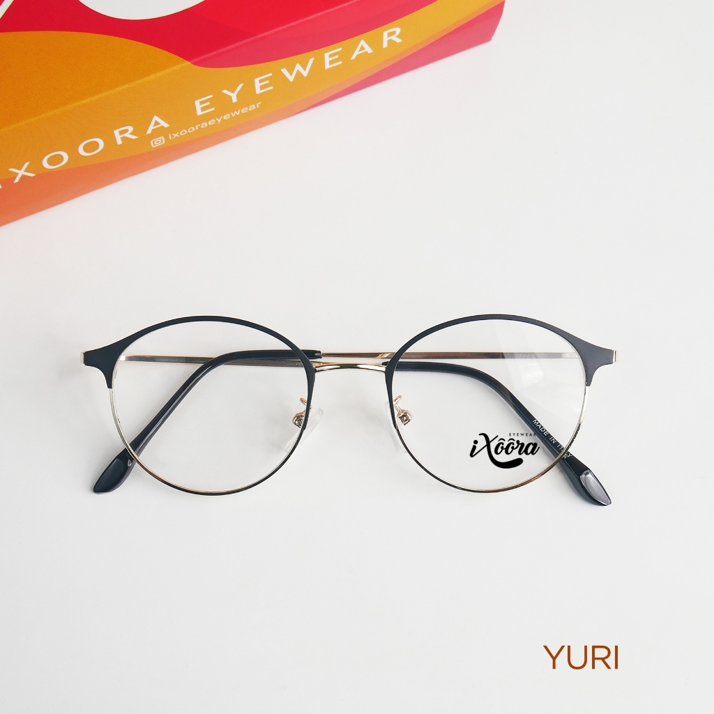 Ixoora Yuri Frame Kacamata Wanita Minus Photocromic Photochromic Anti Radiasi Blueray Bluecromic