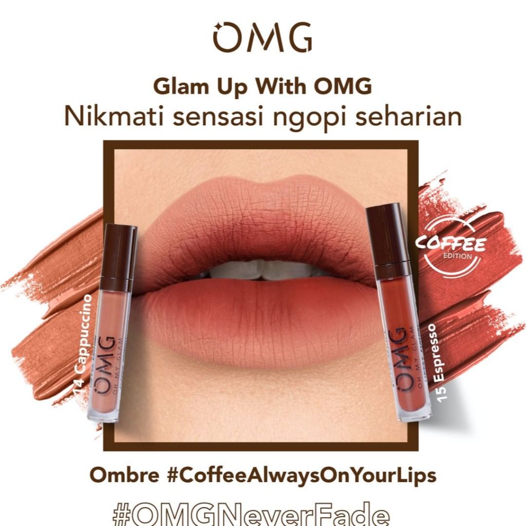 ✿CANTIKA✿ OMG OMBRE LIP CREAM Paket ombre isi 2 lipstick cair waterproof anti geser tekstur mattee