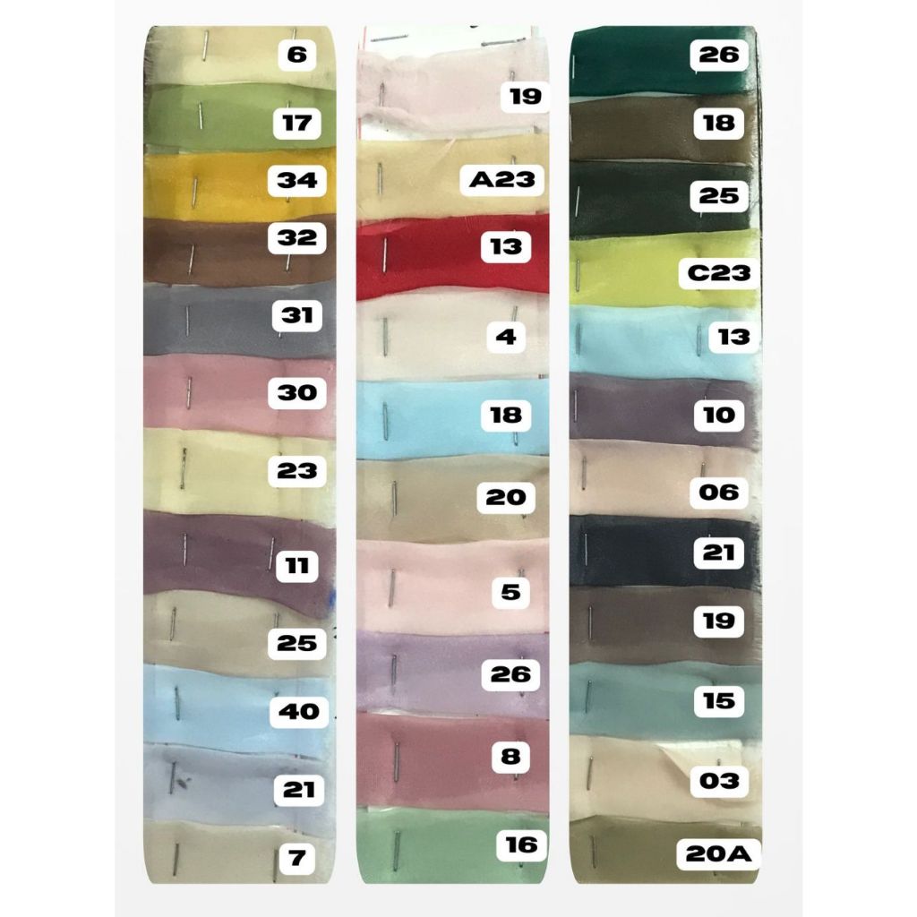 KATALOG C kain organza / organdi / kain kaca premium