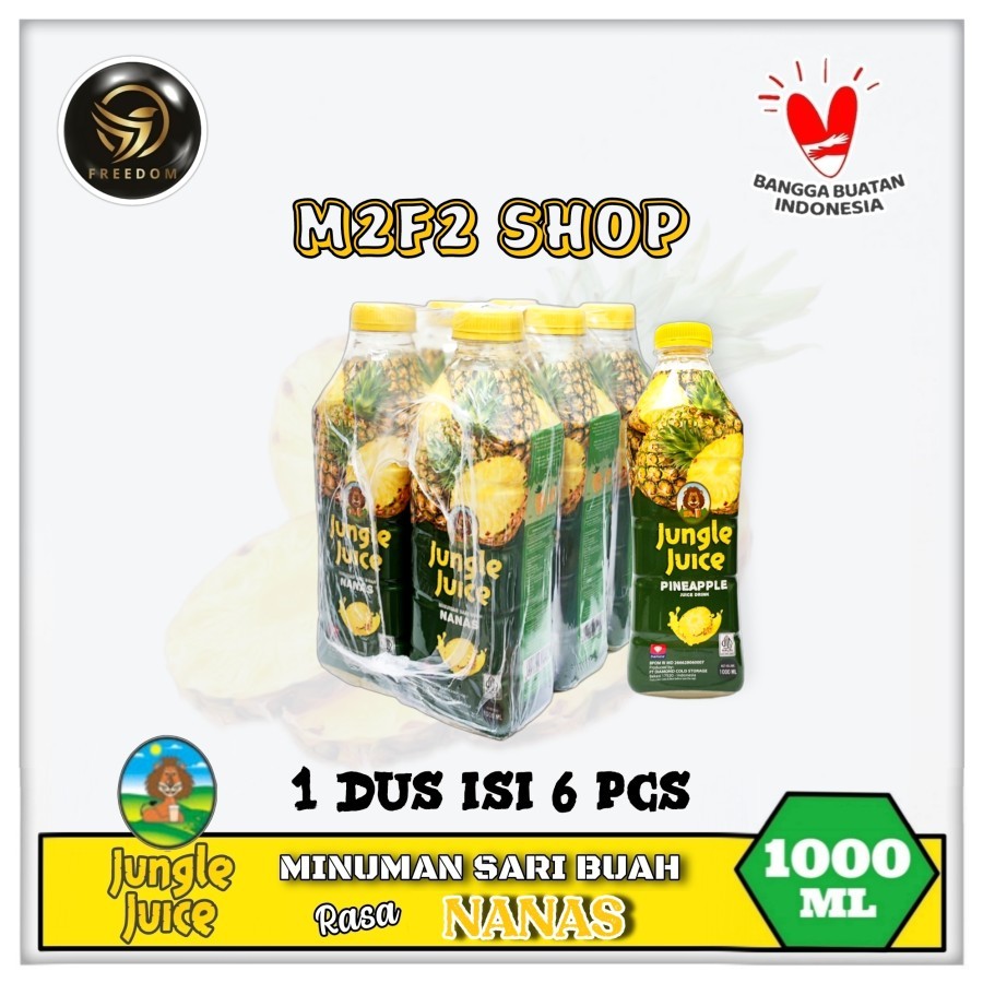 

Diamond Jungle Juice Pineapple | Jus Nanas Botol Pet - 1000 ml | 1 Liter (Kemasan 1 Pack)