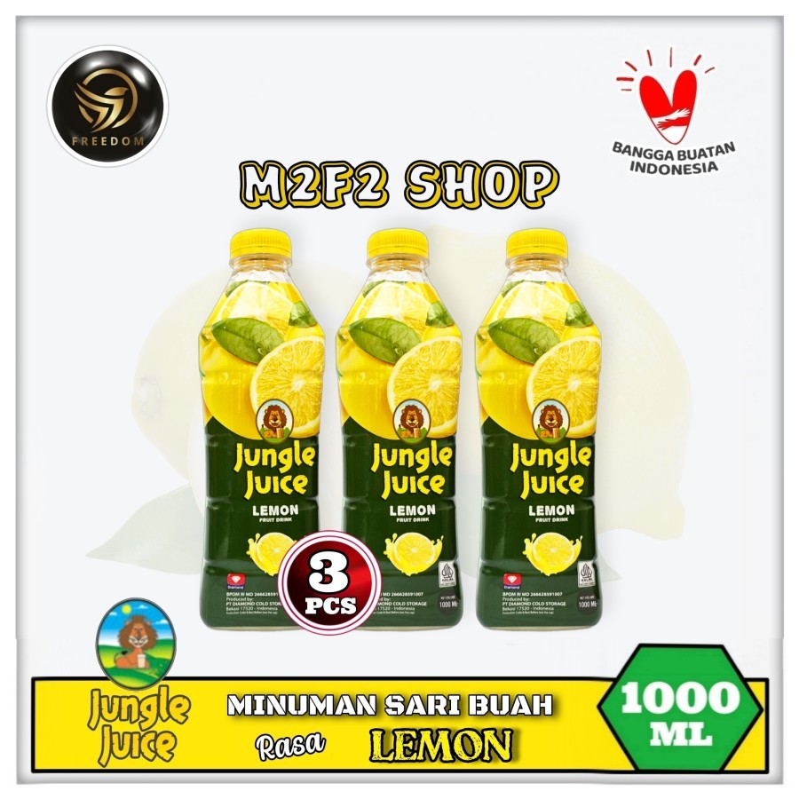 

Diamond Jungle Juice Lemon | Jus Botol Pet - 1000 ml | 1 Liter (Kemasan 3 Pcs)