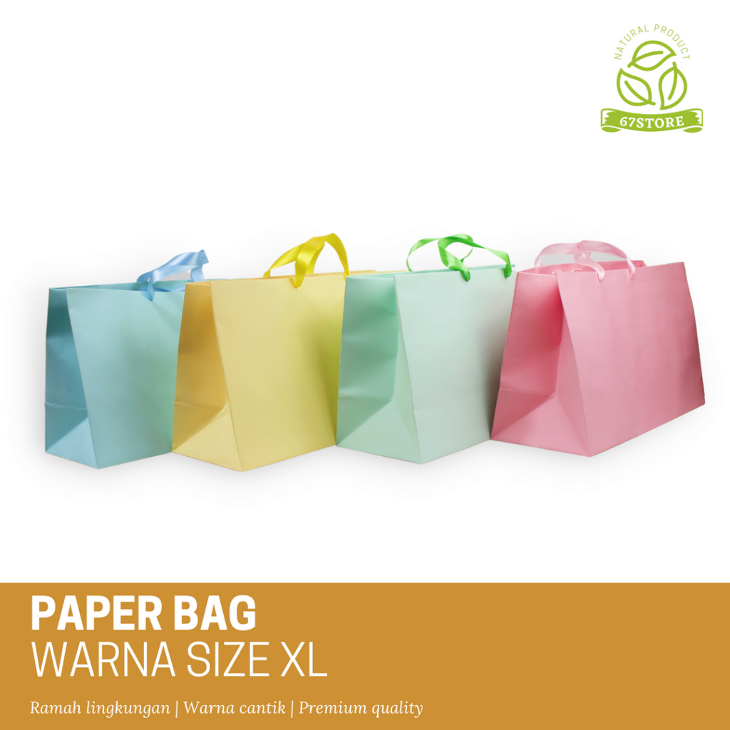 

Paperbag / Paper bag Warna / Paperbag Jumbo ukuran 42 x 16 x 25 cm