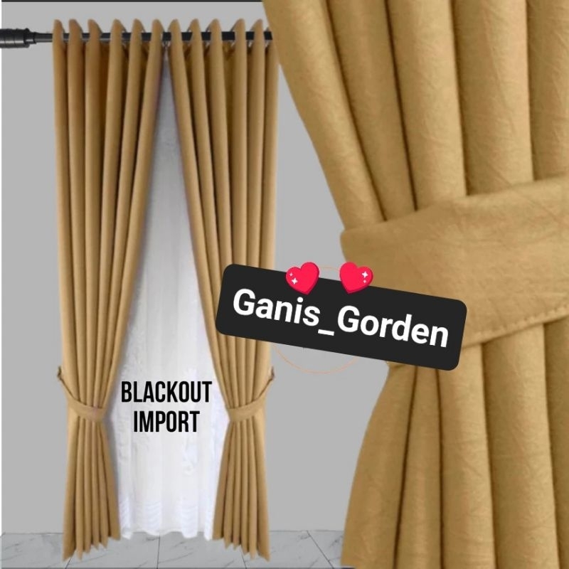 Gorden Jendela Kuning Gold / Gorden Jendela Minimalis