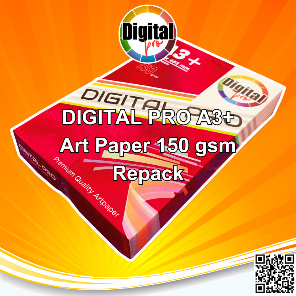 

Digital PRO Gloss Kertas Art Paper Carton 150 Gsm | Golden Coin 150 Gsm A3+ - Repack 100 lembar