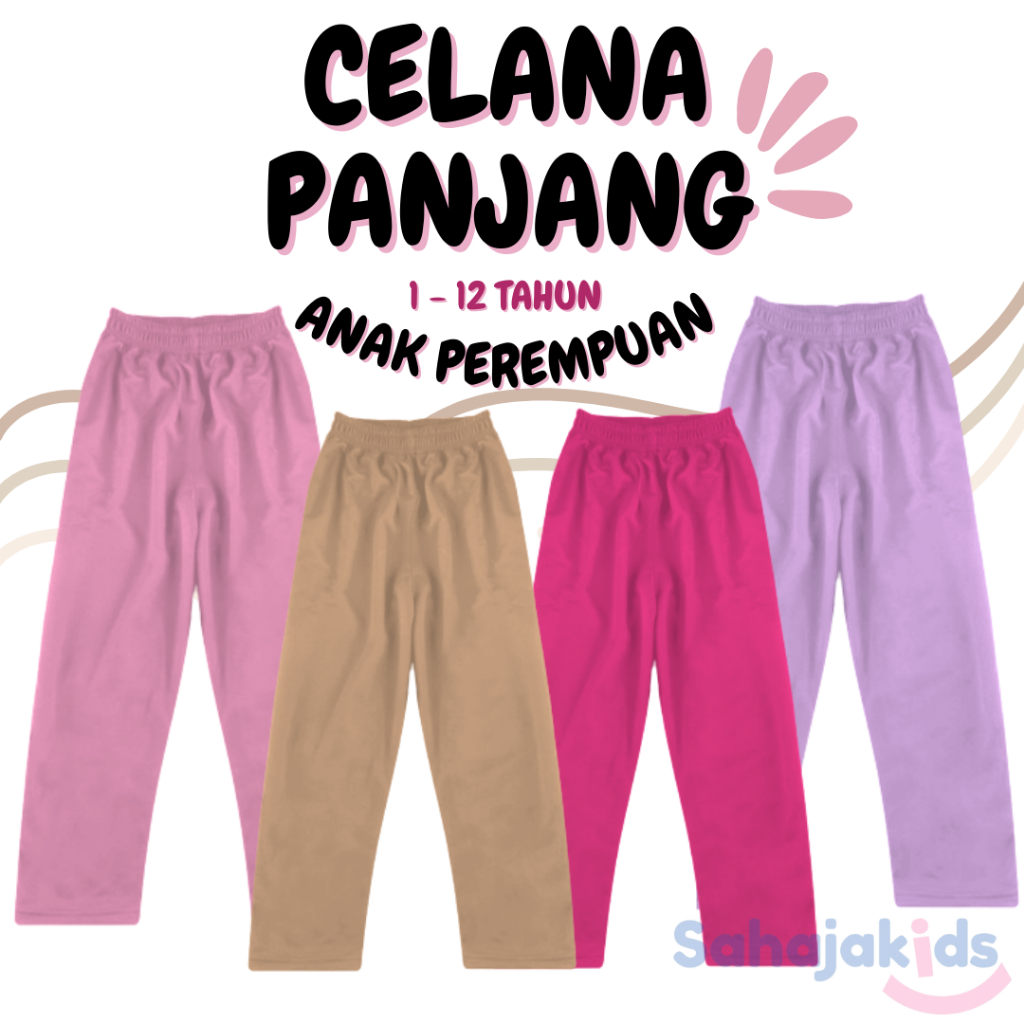 Celana Panjang Anak Perempuan Celana Anak Perempuan Usia 1 - 12 Tahun Celana Anak Kekinian