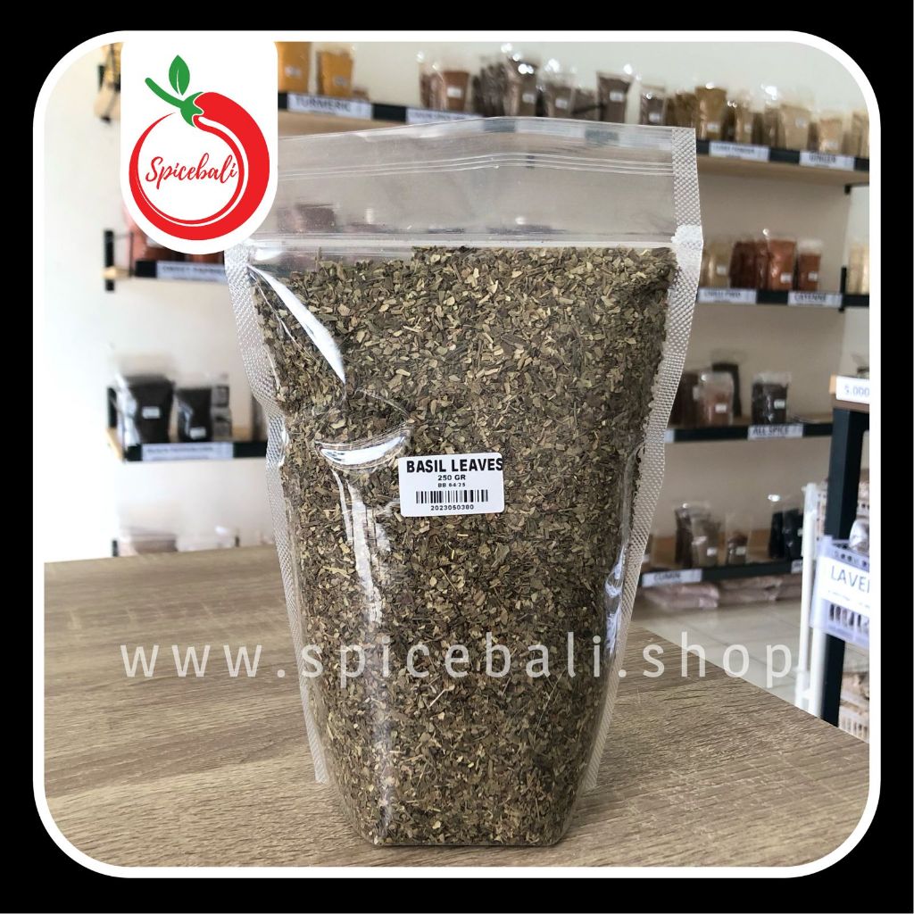 

Daun Basil Kering 250 gr / Dried Basil Leaves 250 gr / Basil Flakes