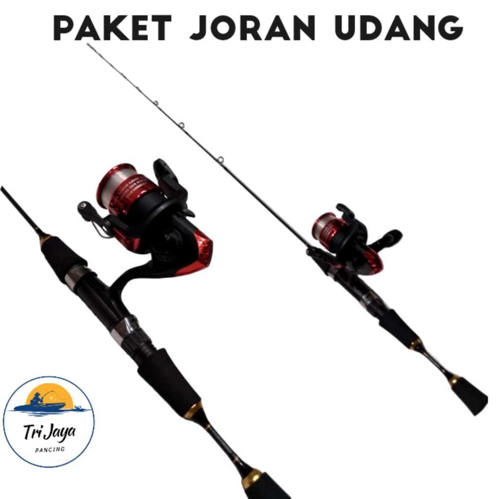 Paket Joran Udang wader / Ikan kecil 100cm 120cm 135cm dan reel+senar