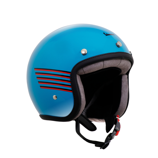 Helm Vespa Original Italy Graphic Blue