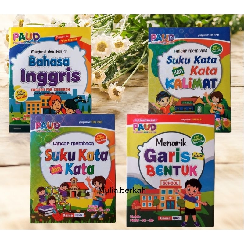 buku anak tk dan paud belajar lancar membaca suku kata kalimat dan menarik garis bentuk