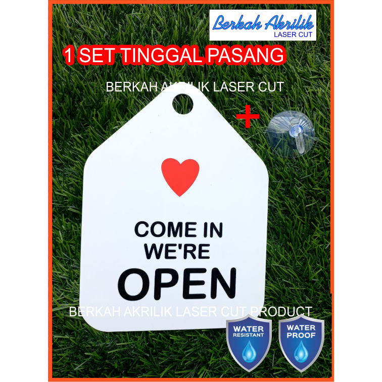 

HJK Acrylic Signage Open Close/Akrilik Open Close