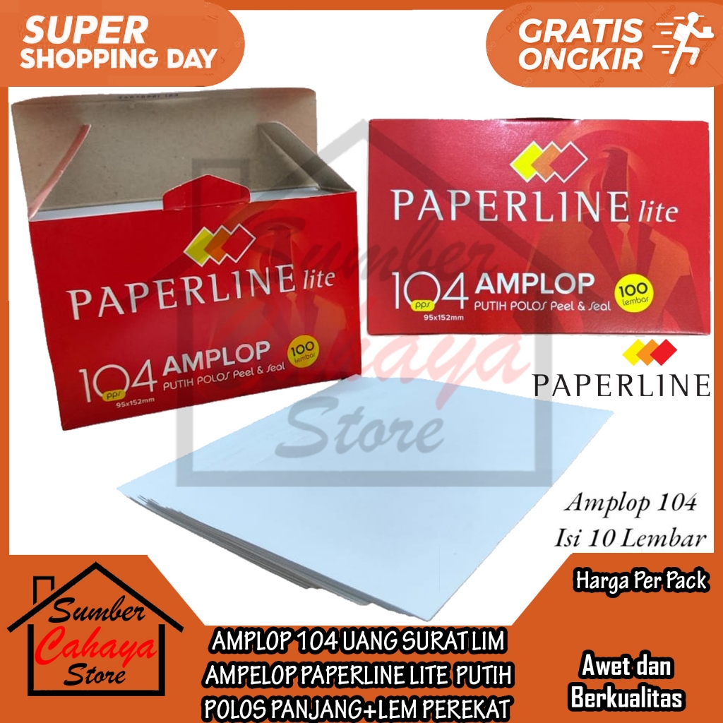 

Amplop Paperline Lite 104 Pps Ampelop Uang 1 Kotak Buklet Putih Polos Panjang + Lem Perekat Ukuran 95X152 mm Plain Envelope Amplopp Kondangan Surat Berkas Penting Amflop Dokumen Perlengkapan Sekolah Kantor Angpau Angpao Amfelop