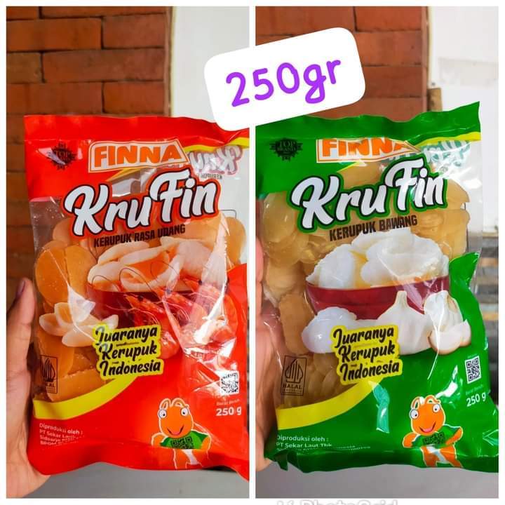 

KERUPUK / KRUPUK UDANG DAN BAWANG 250GR / Finna Krufin Bawang N udang 250gr