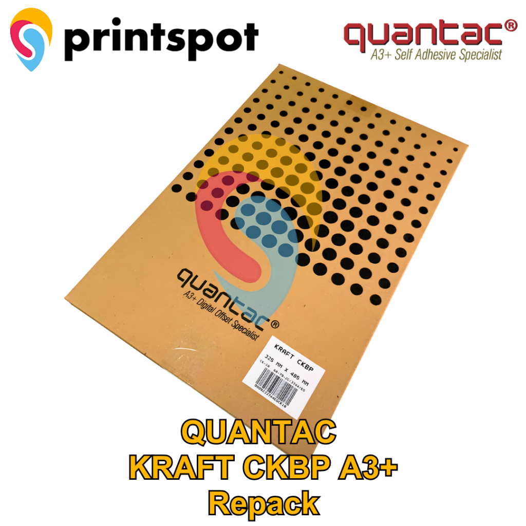 

Quantac CKBP Sticker Label Kraft A3+ Stiker Paper Coklat Vintage Digital Print Laser - REPACK 25