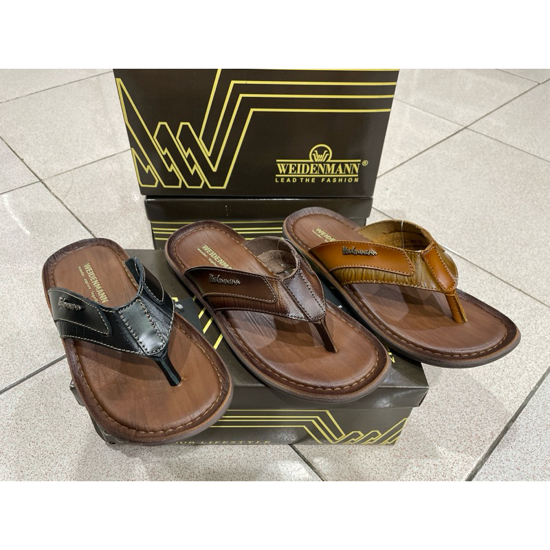 Sandal kulit Pria Weidenmann JL 501 jepit kuat nyaman terbaru