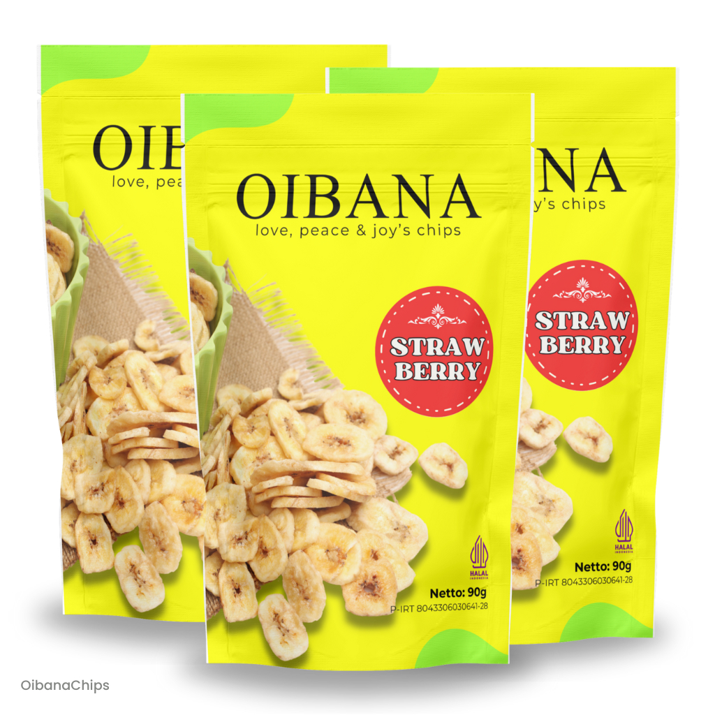 

Paket Hemat Keripik Pisang 90g Oibana Rasa Strawberry 3 Pcs - Oibana Chips 90g Strawberry Package