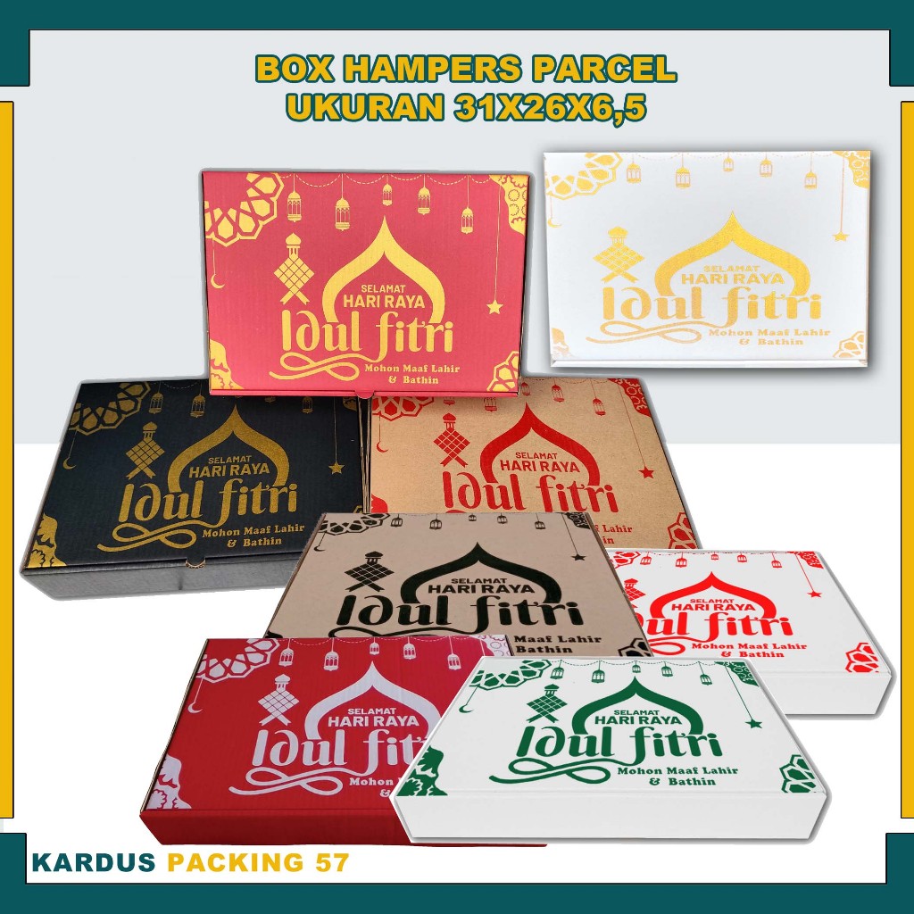 

Box 31x26x6,5 Cm Parcel Lebaran / Box Hampers Lebaran / Box Kue Kering Idul Fitri