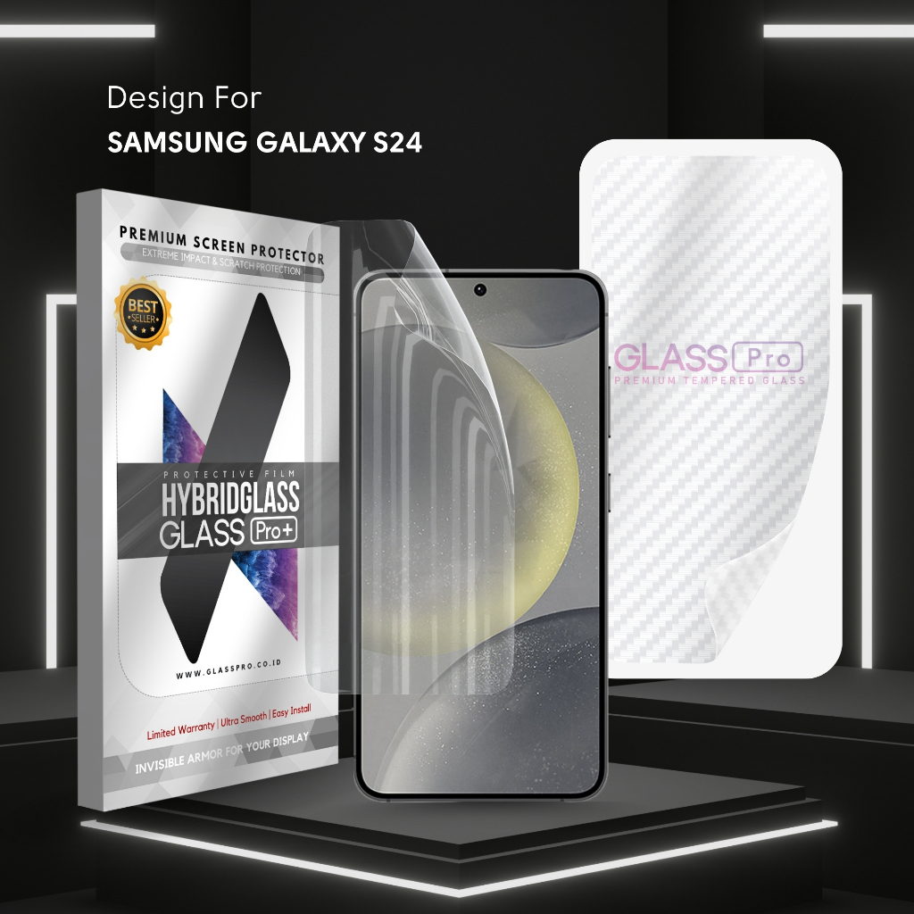 Premium Hybrid Glass For Samsung Galaxy S24 - Full Cover Anti Gores Hydrogel Premium Screen Protecto