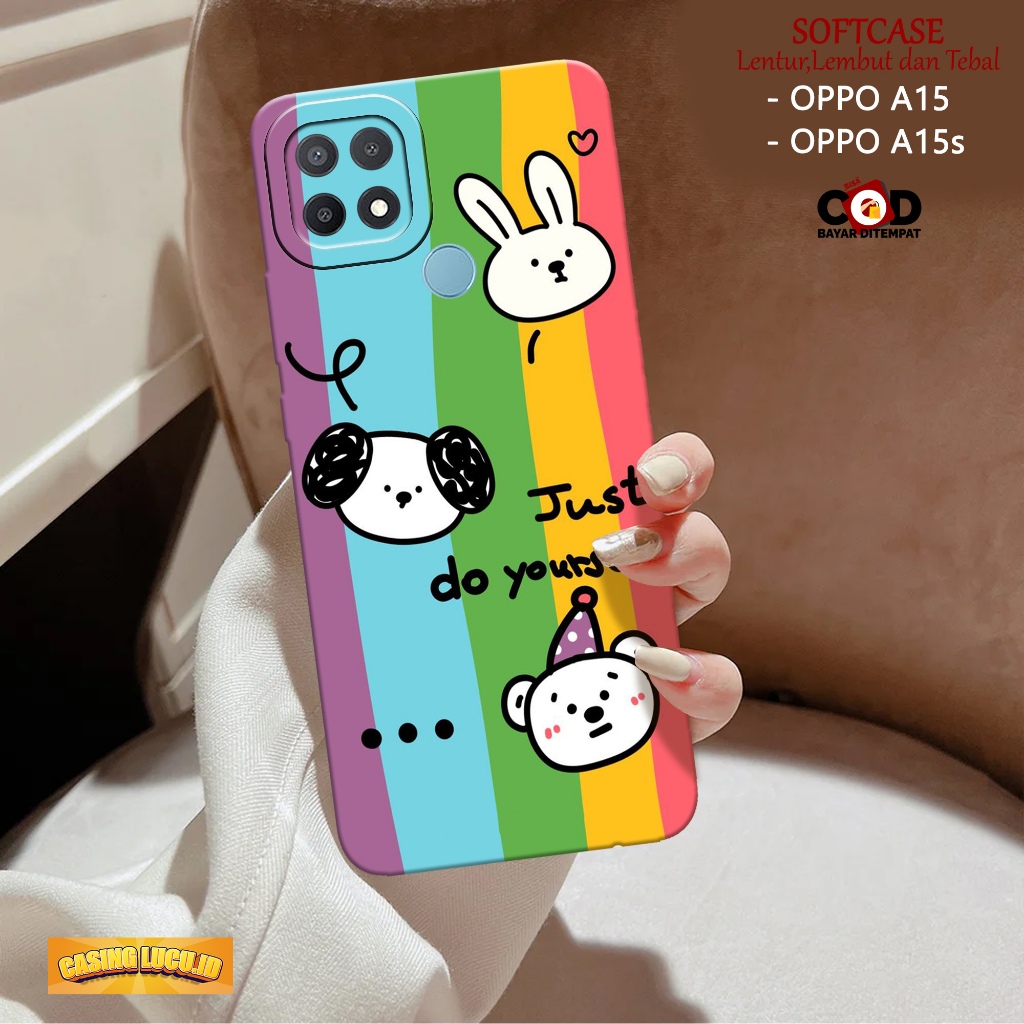 Case Hp OPPO A15 / A15s - Fashion Case KARTUN - Casing OPPO A15 / A15s - Softcase TPU Pro Camera