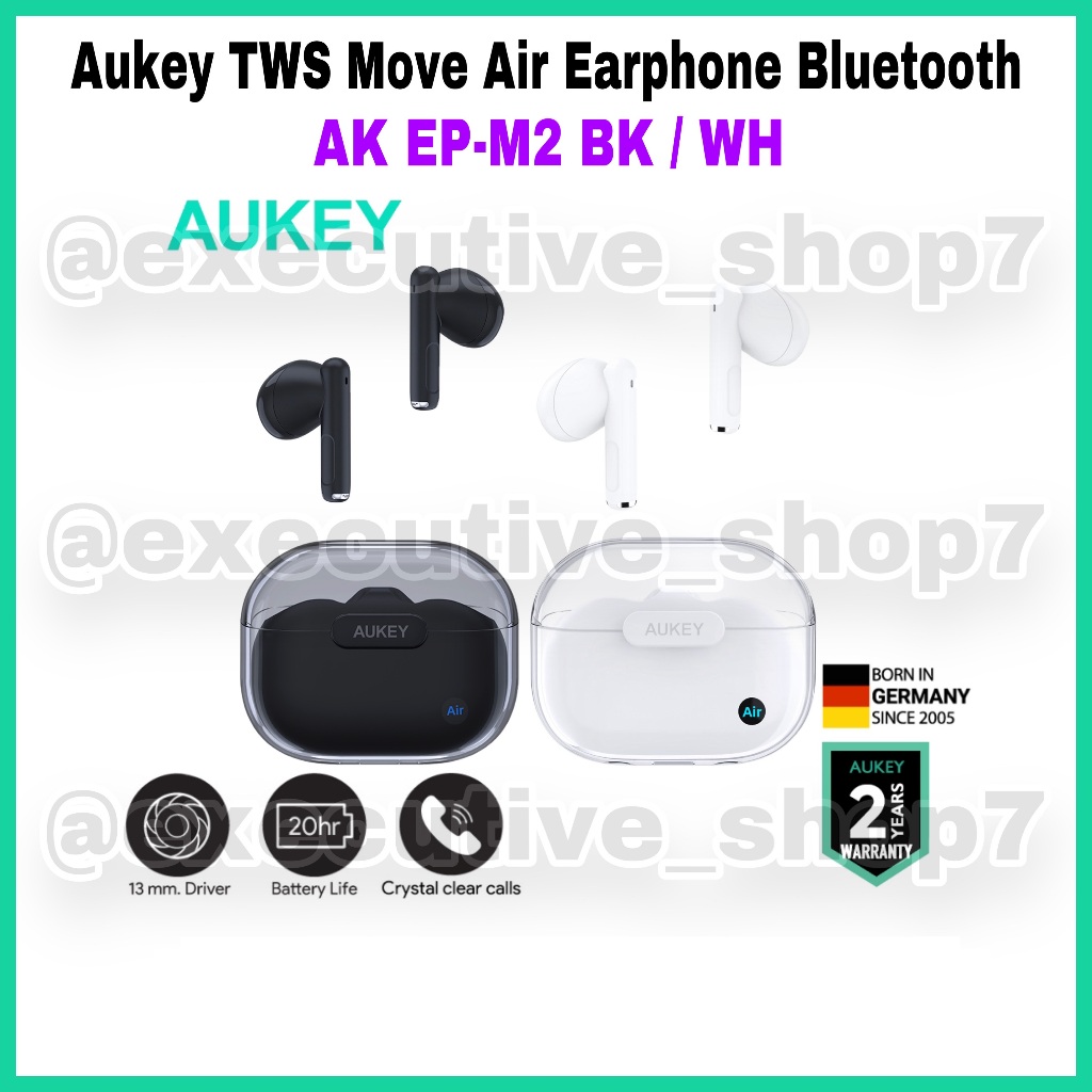 Aukey TWS Move Air Earphone Bluetooth - AK EP-M2 BK / WH