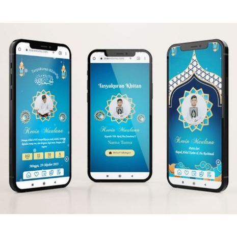 UNDANGAN WEBSITE DIGITAL TEMA KHITAN & AQIQAH