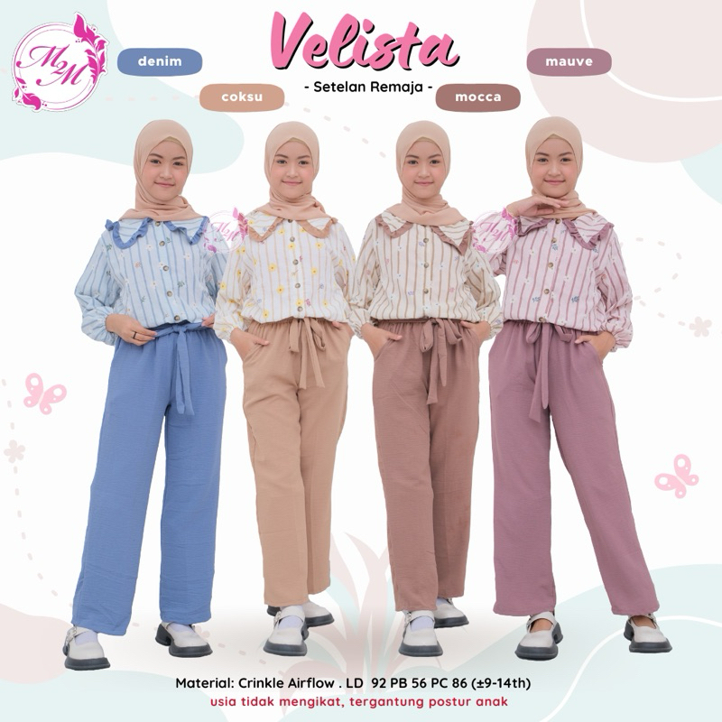 ZS  Velista •Faiza •Febiola •Salsa •Farasya •Gilda Oneset Teen / Daily Casual Setelan Celana dan Blo