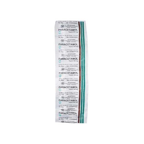 PARACETAMOL 500 MG 10 TABLET GENERIK PENURUN DEMAM DAN NYERI