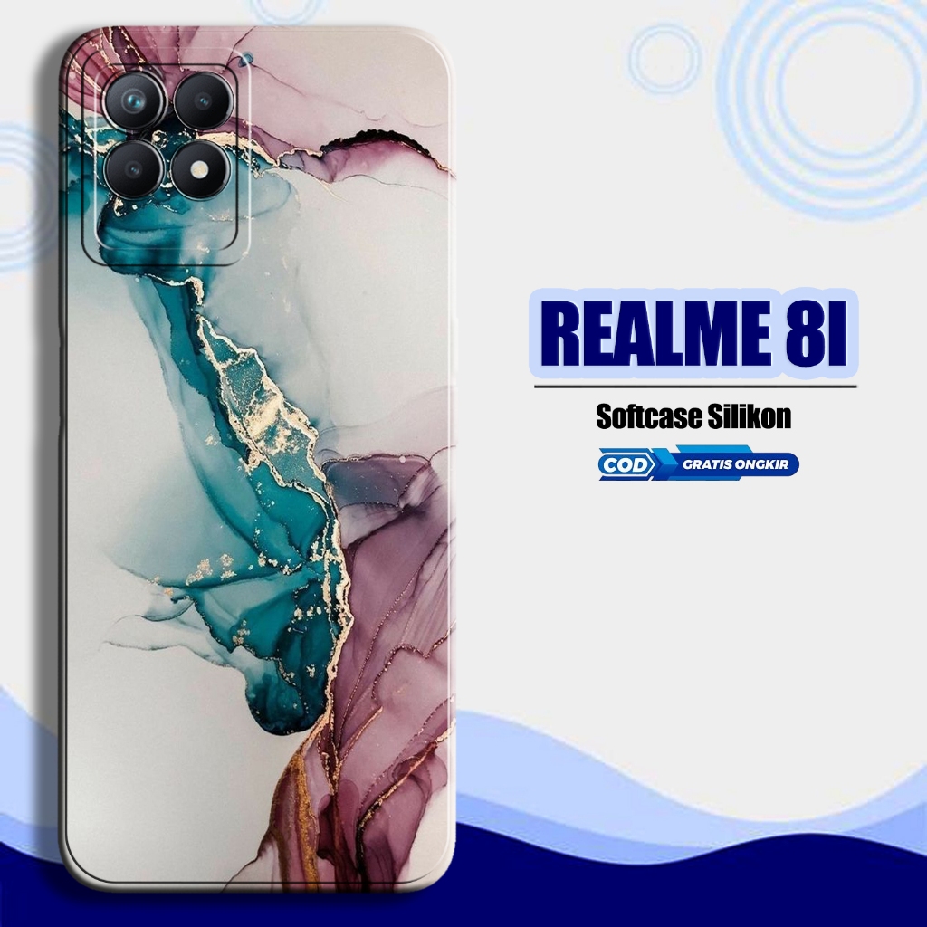 Casing Hp Realme Narzo 8i  - [Fashion Case Marble] - Case Hp Realme Narzo 8i -JUSTYCE.ID - Softcase 