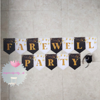 Banner Bunting Flag Farewell Party Acara Perpisahan / Parcel Mania Magelang