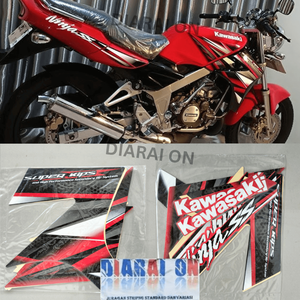 Stiker Striping Kawasaki Ninja SS 2013 - Ninja SS 2014 Merah Murah