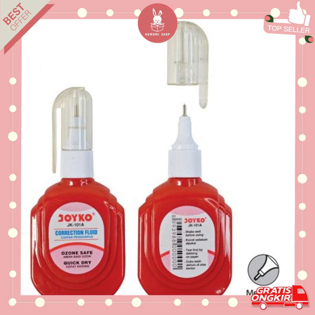 

KUMOMI - Tip ex Joyko JK-101A / Correction Tape Fluid / Tape x Cair / Tipe X / Perlengkapan Kantor / Perlengkapan Sekolah