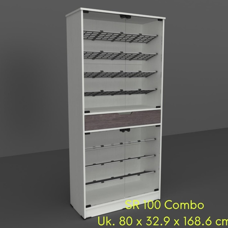 Rak Sepatu besar lemari sepatu kaca rak sendal bandung