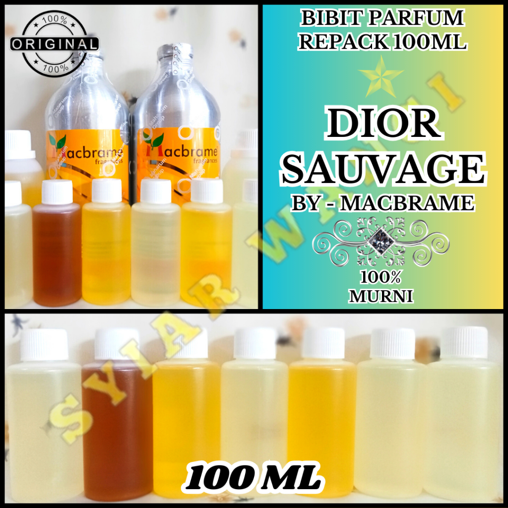 Biang / Bibit parfum Murni SAUVAGE DIOR BY Prodak MACBRAME Kemasan Repack 100ML