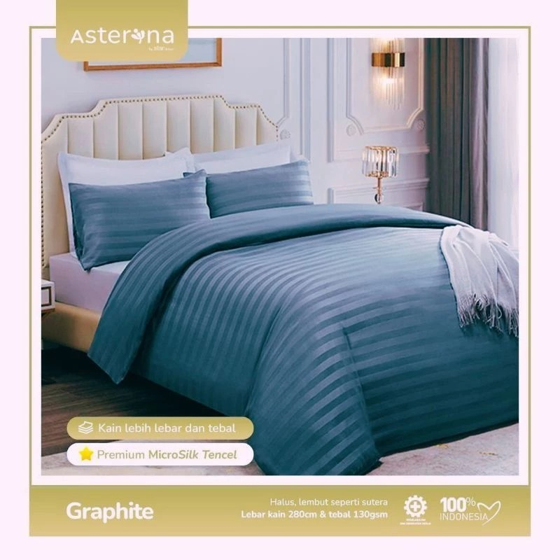 BEDCOVER SET SALUR MICROTENCEL GRAPHITE
