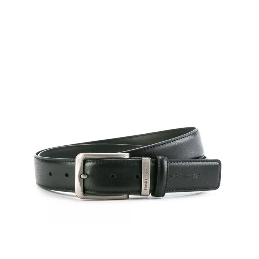 HUSH PUPPIES - Newland Pin Clip Men Belt / KULIT ASLI - BLACK