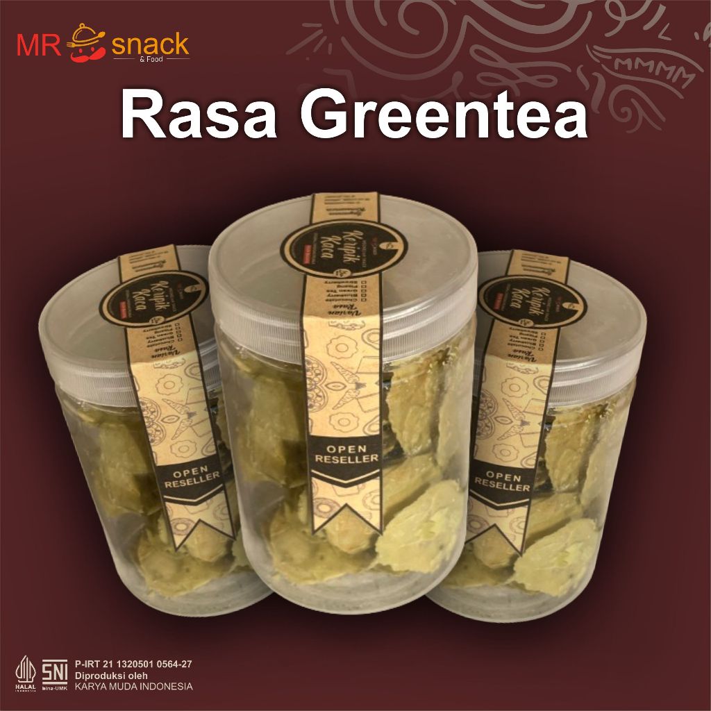 

keripik kaca rasa greentea kripca makanan ringan
