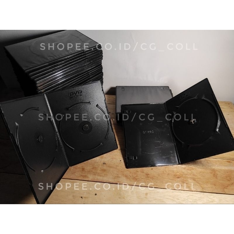 Kotak CD/DVD GT PRO hitam (black) 2CD/1CD