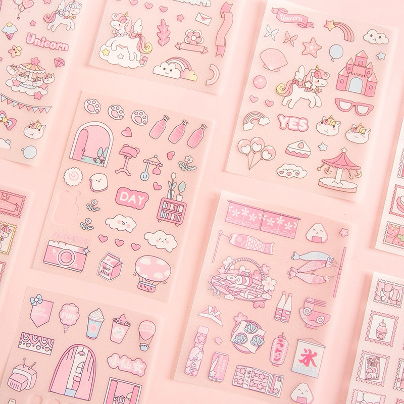 

STIKER GAMBAR LUCU STIKER AKSESORIS HIASAN BUKU SEBUNGKUS ISI 4 lembar
