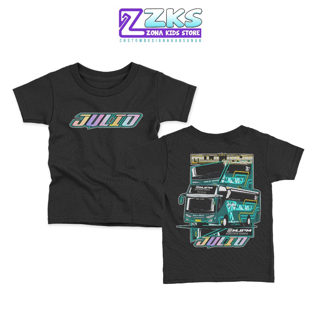 KAOS ANAK BIS SJM TRANS JULIO MUJI JAYA TERBARU | BAJU KATUN COMBADS 24S | ZONA KIDS STORE