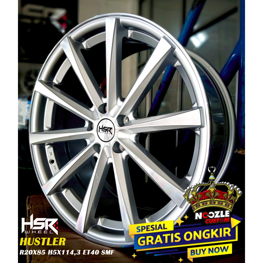 Velg Mobil Ring 20 Lubang 5 Type Hustler HSR R20 Baut 5 PCD 114 Bisa di PCD 112