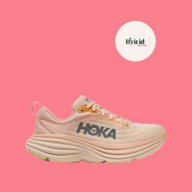 Hoka Bondi 8 Women's Running Shoes - Cream/Vanilla