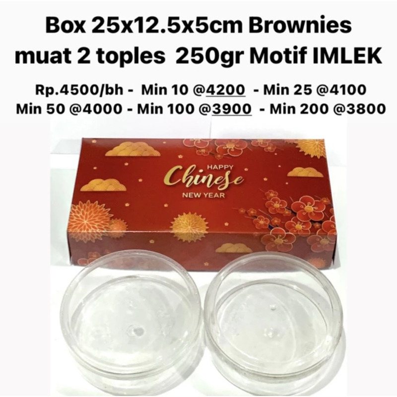 

Box Kuker IMLEK utk 2 Toples 250gram bisa juga buat Brownies Snack dll