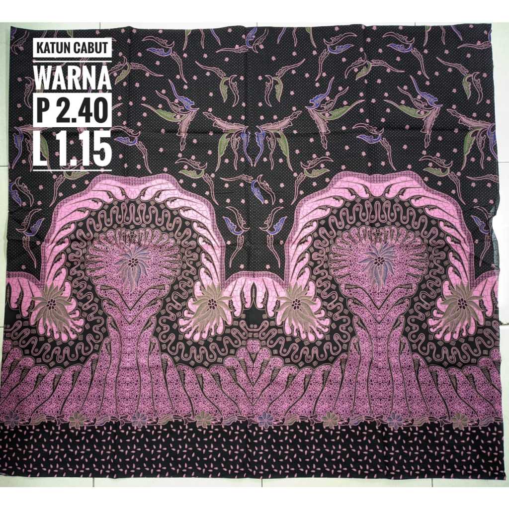 Kain Batik SOLO motif gunungan parang gede warna pink